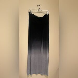 Brokedown Boho Style Black and Gray Ombre Women's Skirt, Size Large